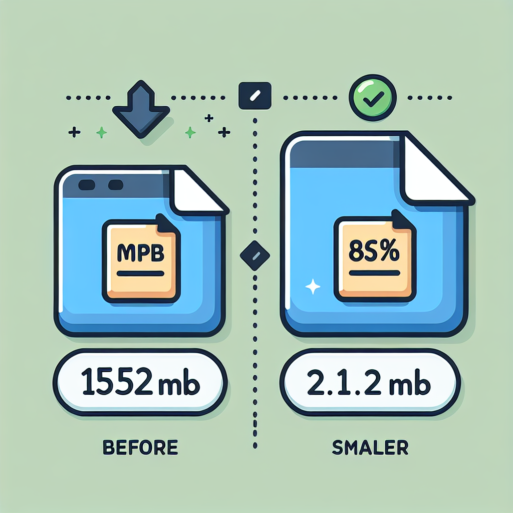 File size comparison showing before and after compression