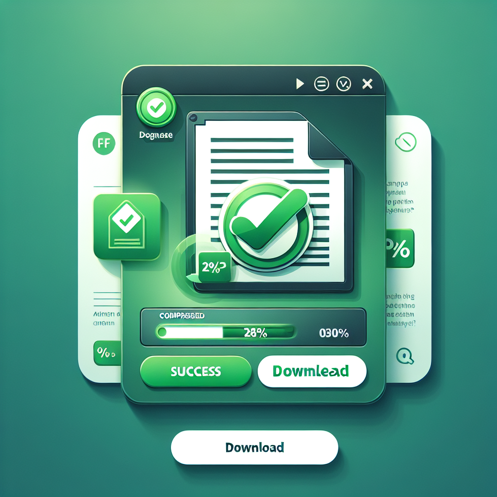 Download interface showing compressed PDF ready for download