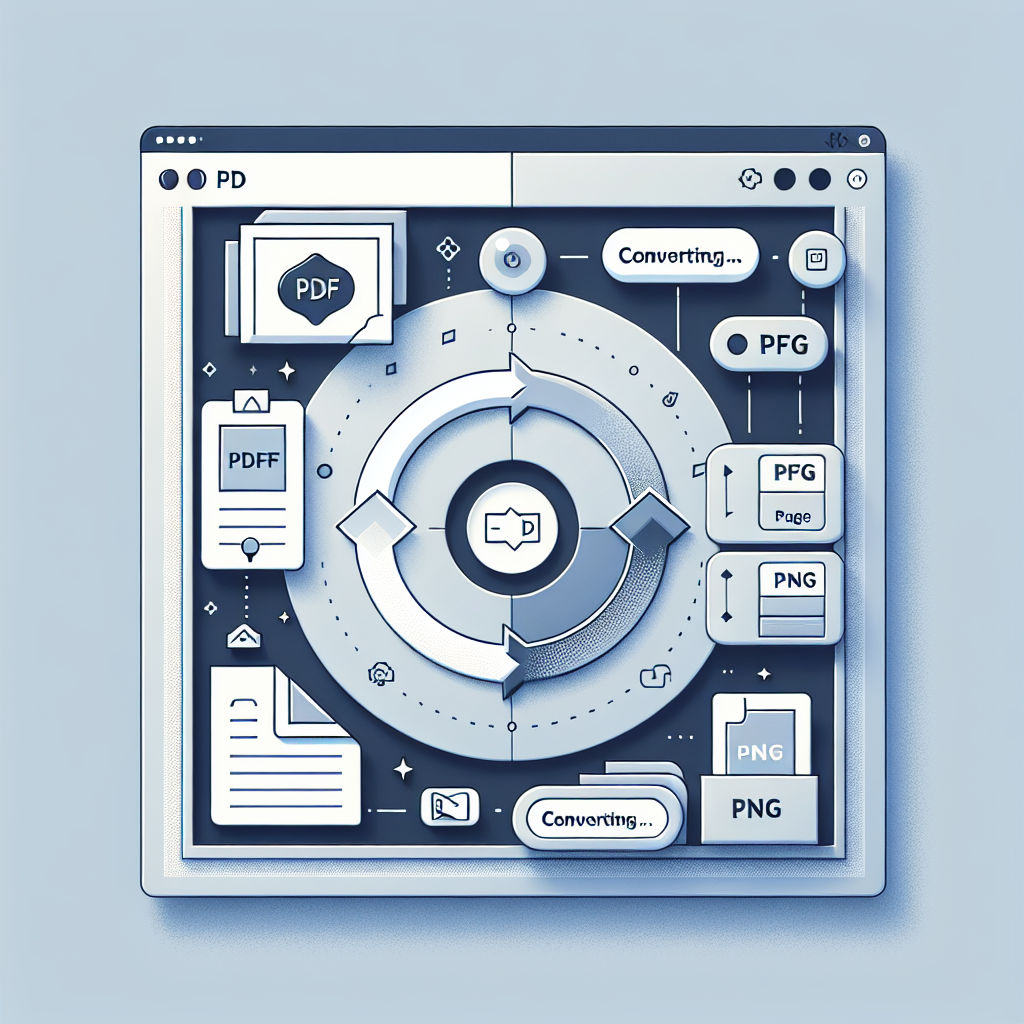 PDF to PNG conversion interface showing processing